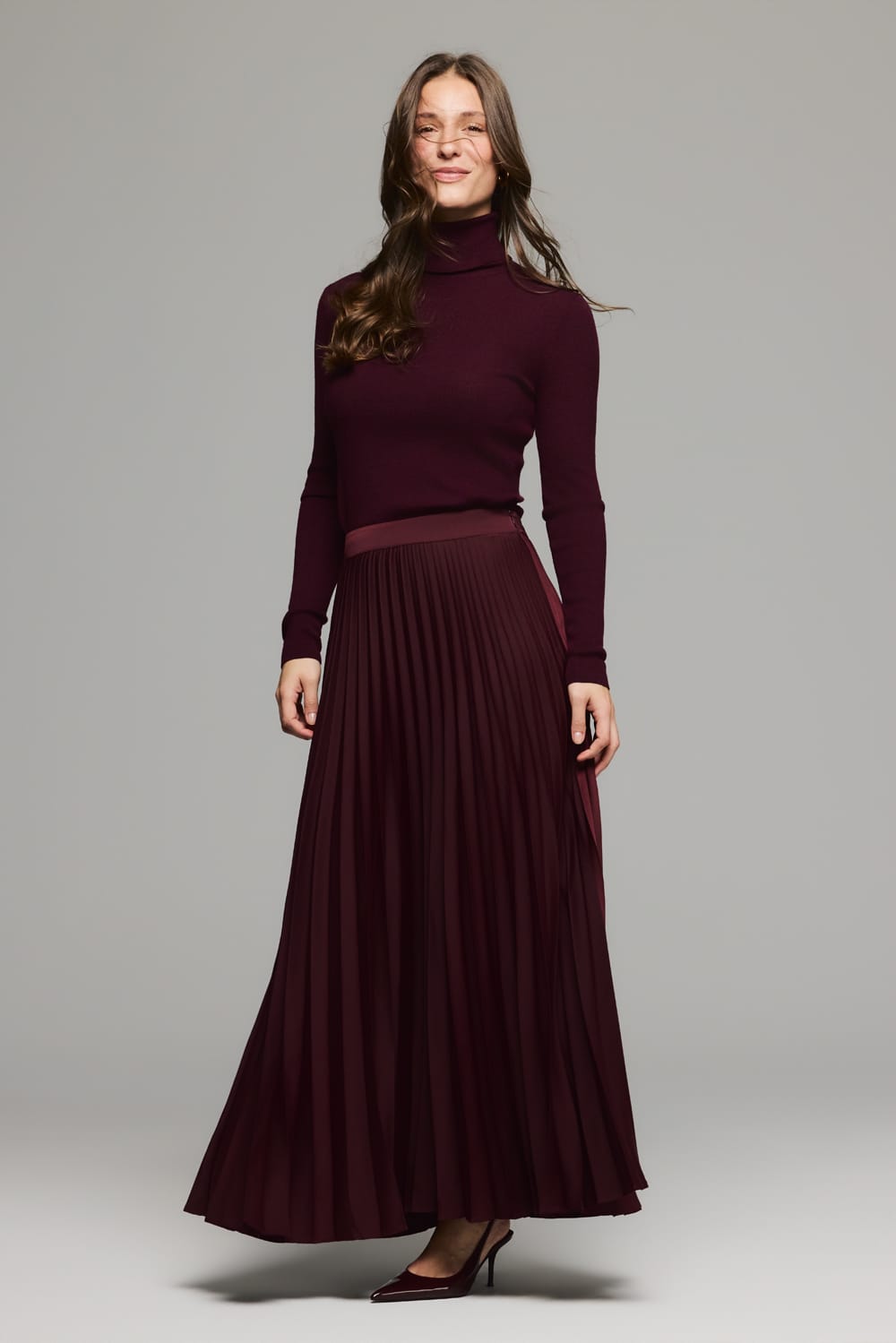 0232_amelie pleated skirt -port royal
