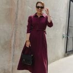 Ny Julie Kjole Burgunder