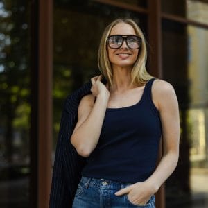 Ava Tank Topp Navy